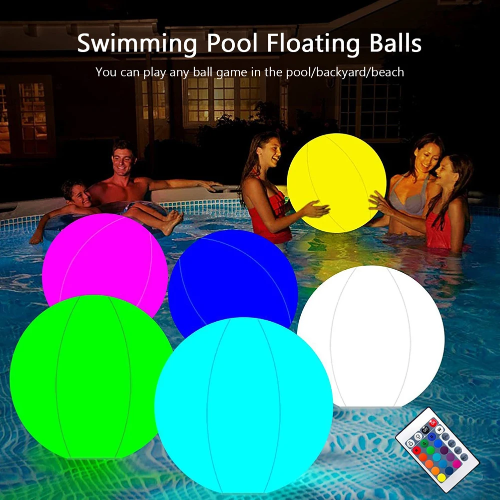 Outdoor Lighting Around Pool - Ballon de plage gonflable pour piscine,