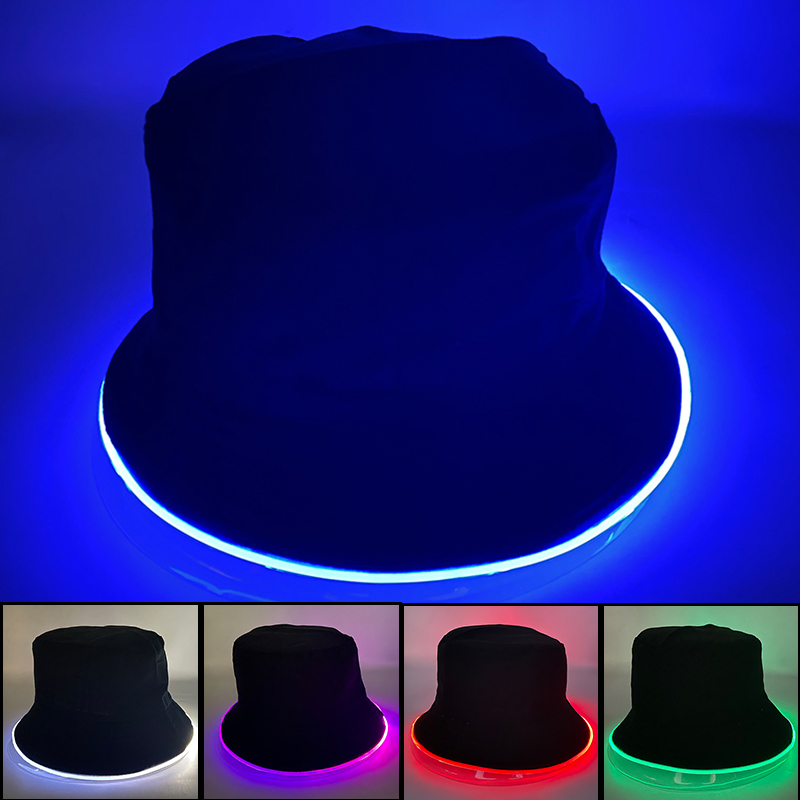 Lighting Wedding Outdoor - Chapeau seau lumineux d'été 2025, casquette