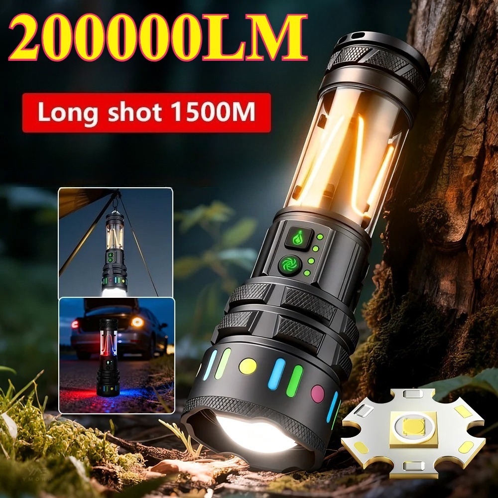 Outdoor Lighting Types - Lampe torche LED ultra-lumineuse puissante, rechargeable