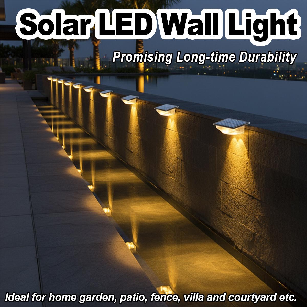 Outdoor Yard Lighting Fixtures - 4 lampes solaires pour clôture, avec