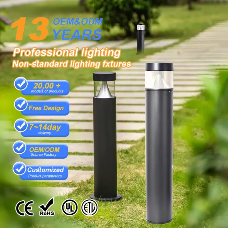 Outdoor Lighting Bollards - Lampadaire LED moderne en aluminium 3/7/12W,