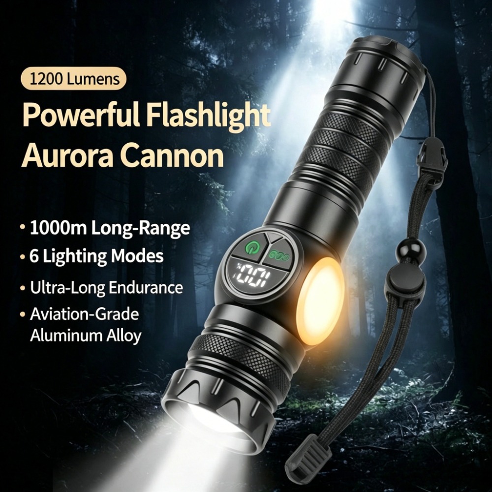 Outdoor Lighting Types - Lampe torche LED à lumière blanche,