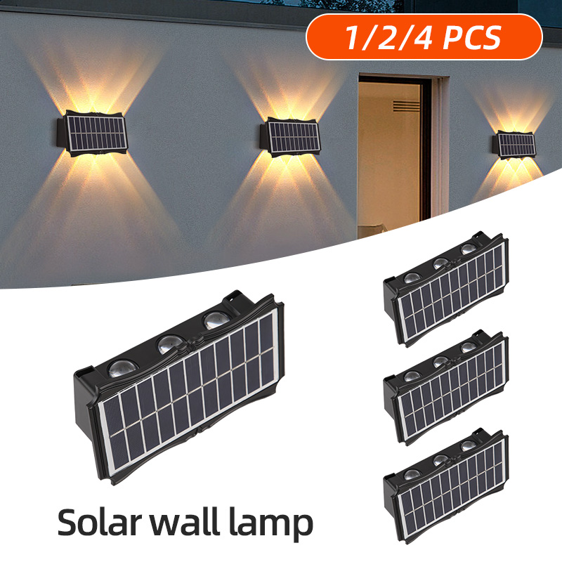 Outdoor Yard Lighting Fixtures - Applique Murale LED Solaire Étanche, Luminaire