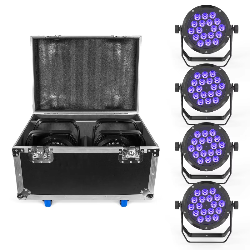 Outdoor Lighting Waterproof - 4 projecteurs PAR étanches IP65 18x10W