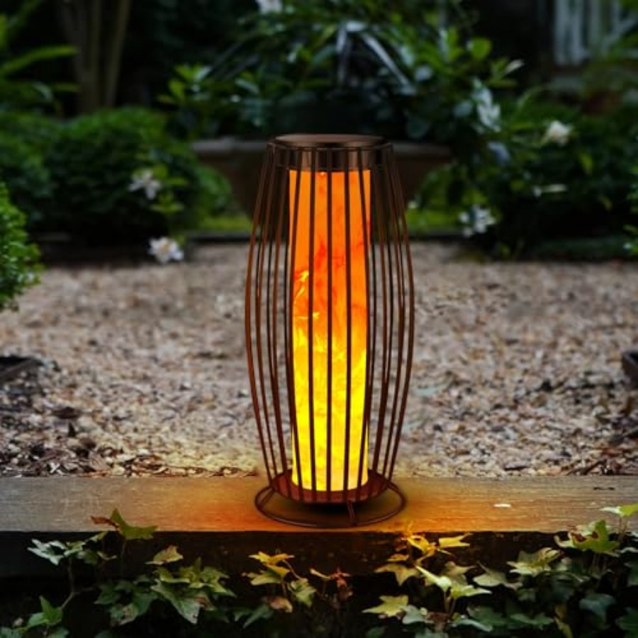 Outdoor Lighting Waterproof - Lampe solaire d'extérieur à effet flamme