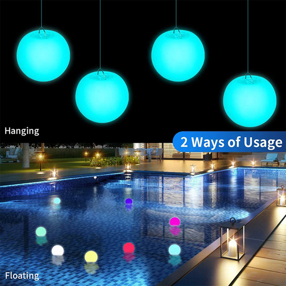 Outdoor Lighting Around Pool - Boule lumineuse LED avec télécommande, lumière