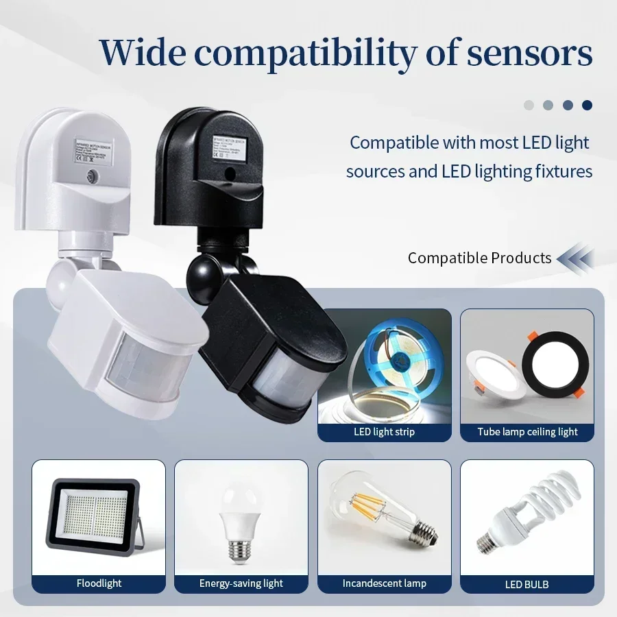 Outdoor Lighting Switch - Capteur de mouvement PIR 100-240V 12V,