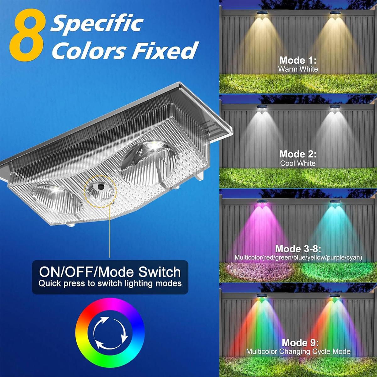 Lot de 4 lampes solaires LED é - Outdoor Yard Lighting Fixtures avis et prix