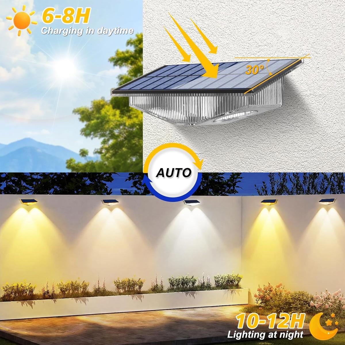 4 lampes solaires pour clôture - Outdoor Yard Lighting Fixtures avis et prix