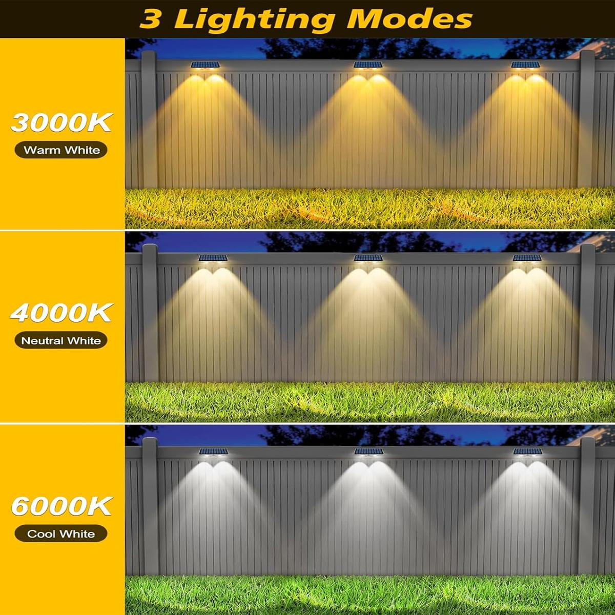 4 lampes solaires pour clôture - Outdoor Yard Lighting Fixtures avis et prix