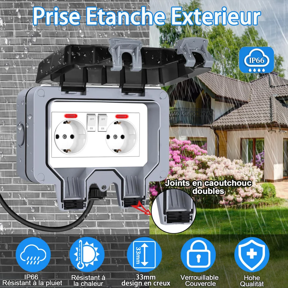 Prise extérieure de style euro - Outdoor Lighting Switch avis et prix