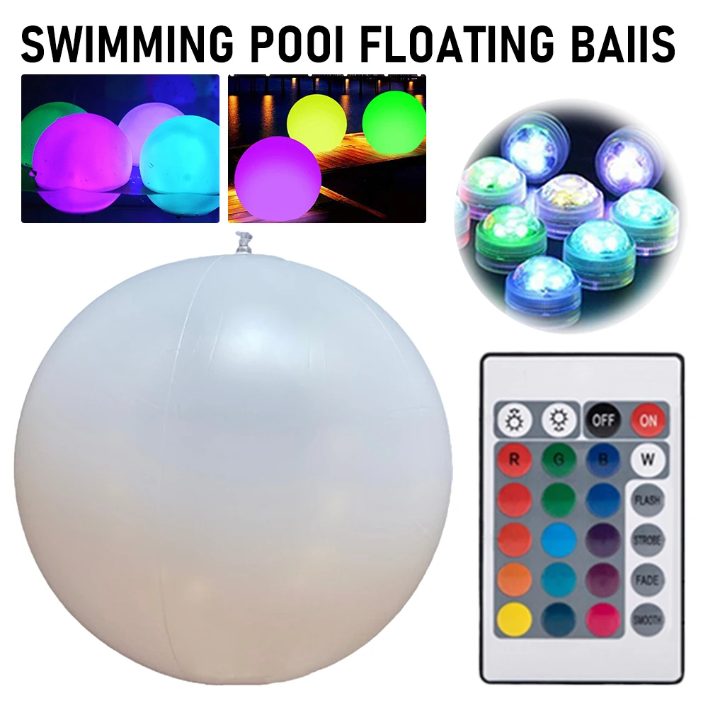 Boule gonflable à LED 60/90cm, - Outdoor Lighting Around Pool avis et prix