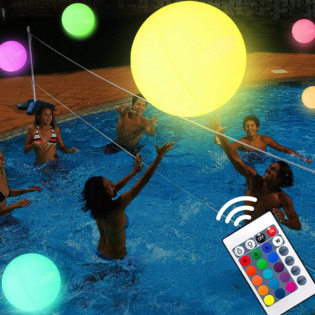 Boule gonflable à LED 60/90cm, - Outdoor Lighting Around Pool avis et prix