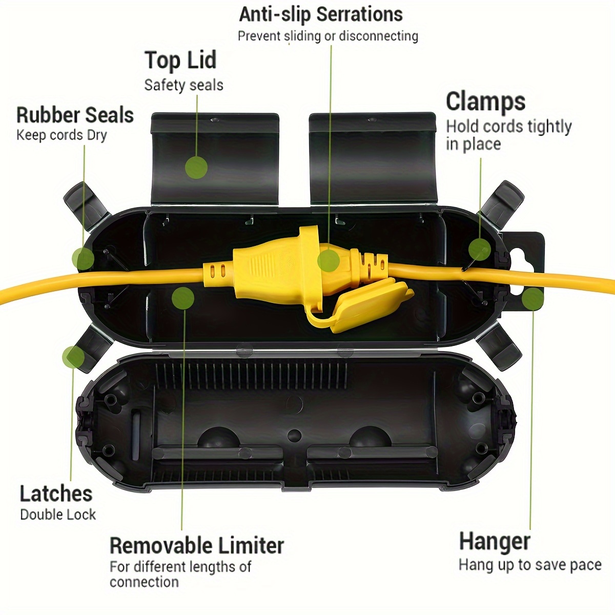 Couvercle de sécurité de prote - Outdoor Lighting Extension Cable avis et prix