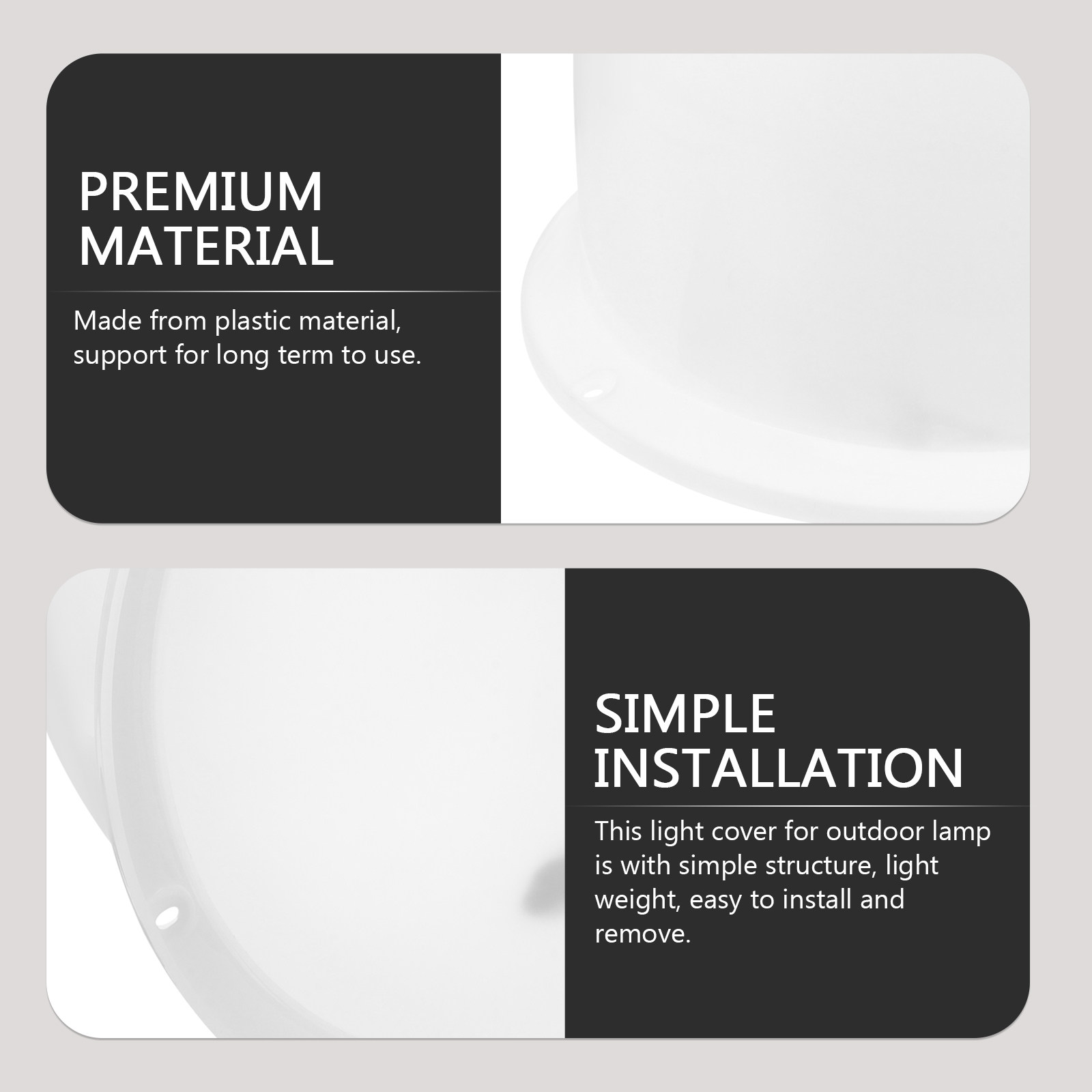 Abat-jour en plastique en form - Outdoor Yard Lighting Fixtures avis et prix