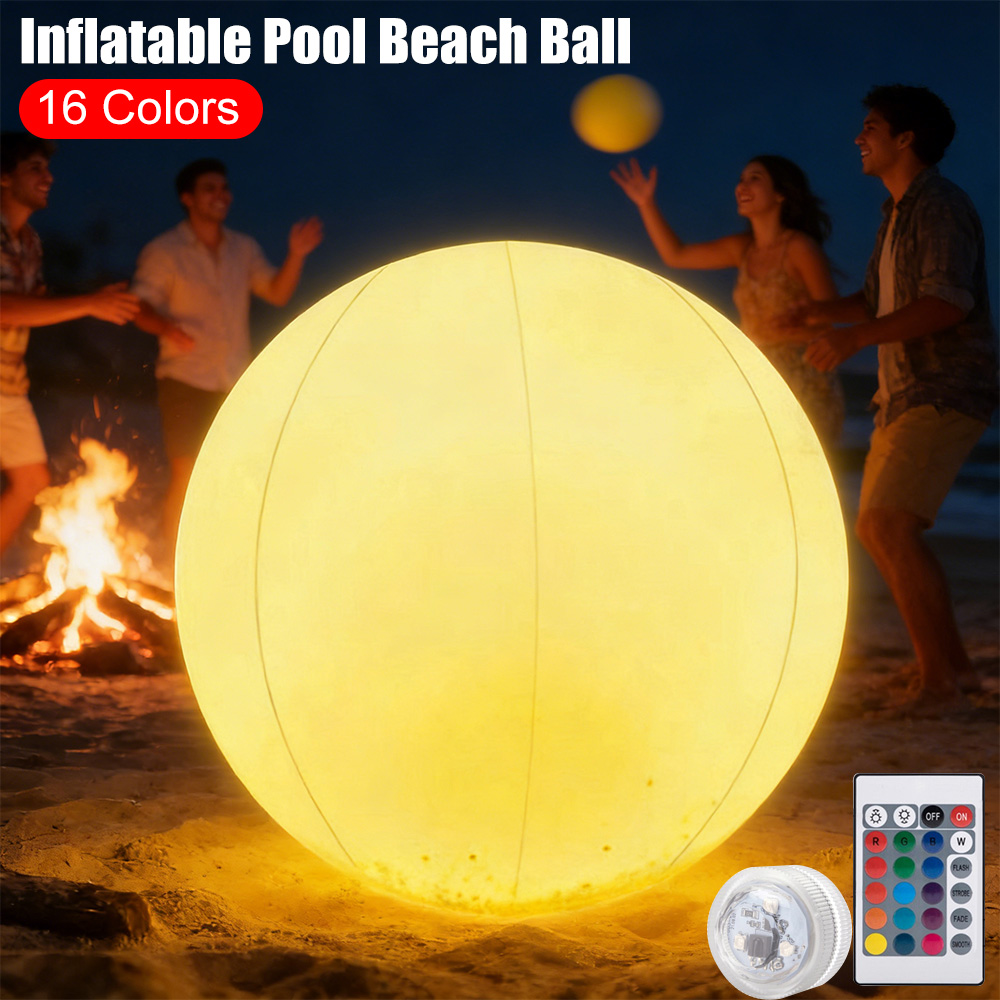 Ballon de plage gonflable lumi - Outdoor Lighting Around Pool avis et prix