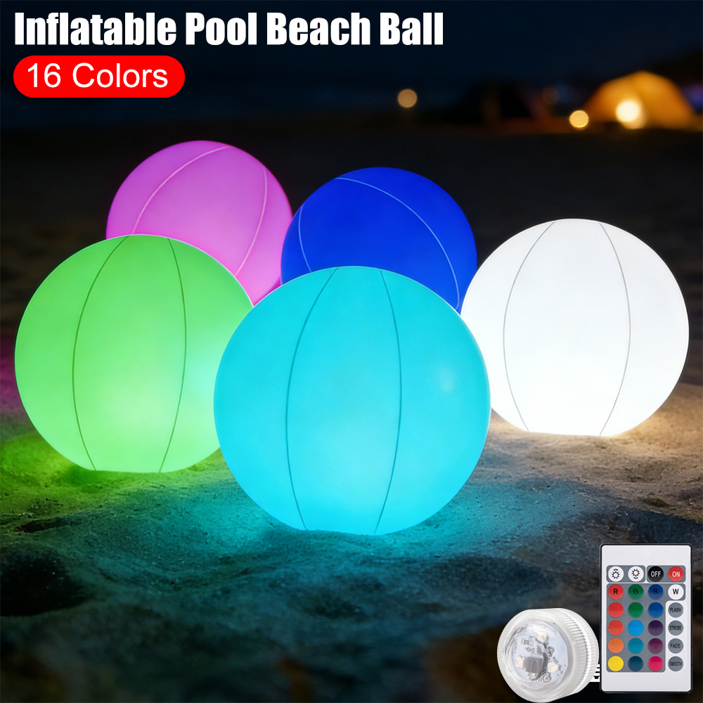 Ballon de plage gonflable lumi - Outdoor Lighting Around Pool avis et prix