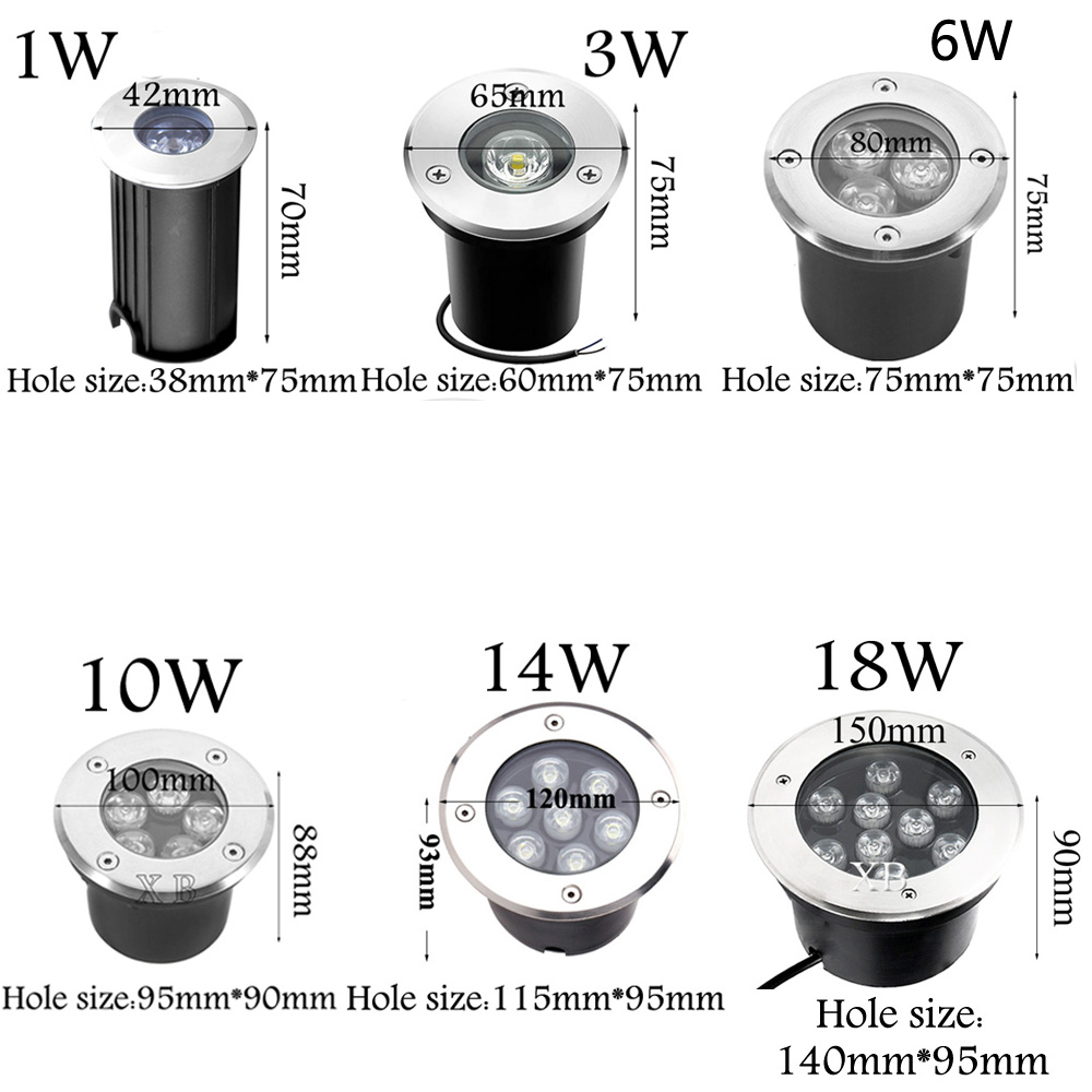 Lampes souterraines de jardin  - Ground Light Recessed avis et prix