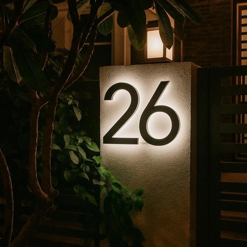 Numéros de maison modernes à L - Outdoor Lighting For Front Of House avis et prix