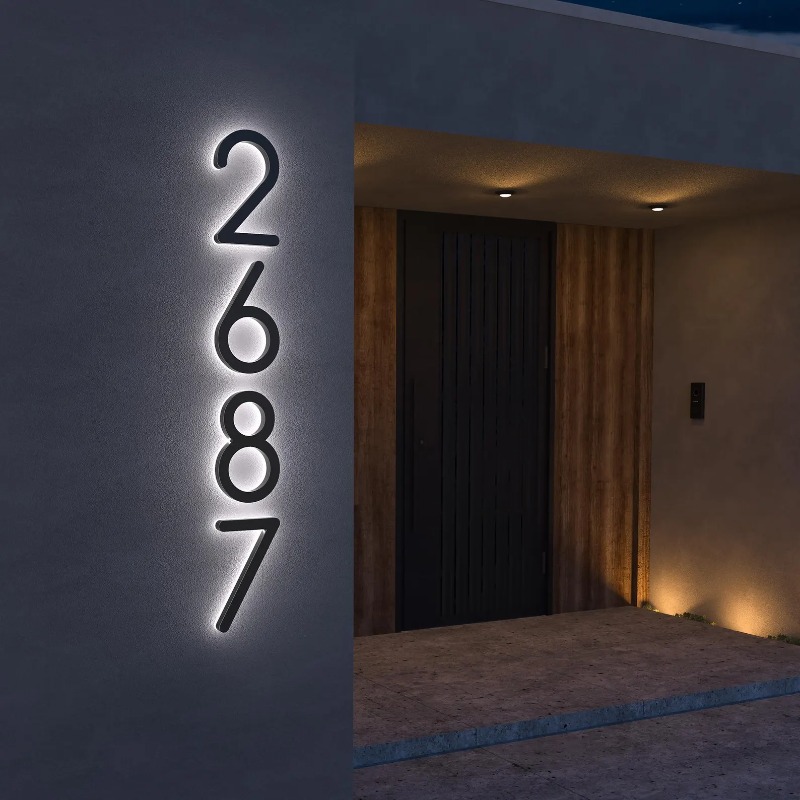 Numéros de maison modernes à L - Outdoor Lighting For Front Of House avis et prix