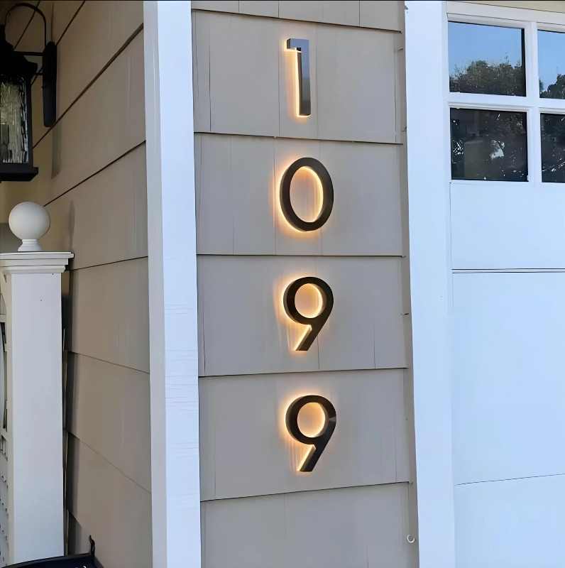 Numéros de maison modernes à L - Outdoor Lighting For Front Of House avis et prix