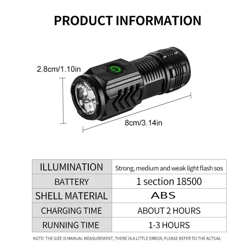 Mini lampe de poche 3LED avec  - Outdoor Lighting Bollards avis et prix