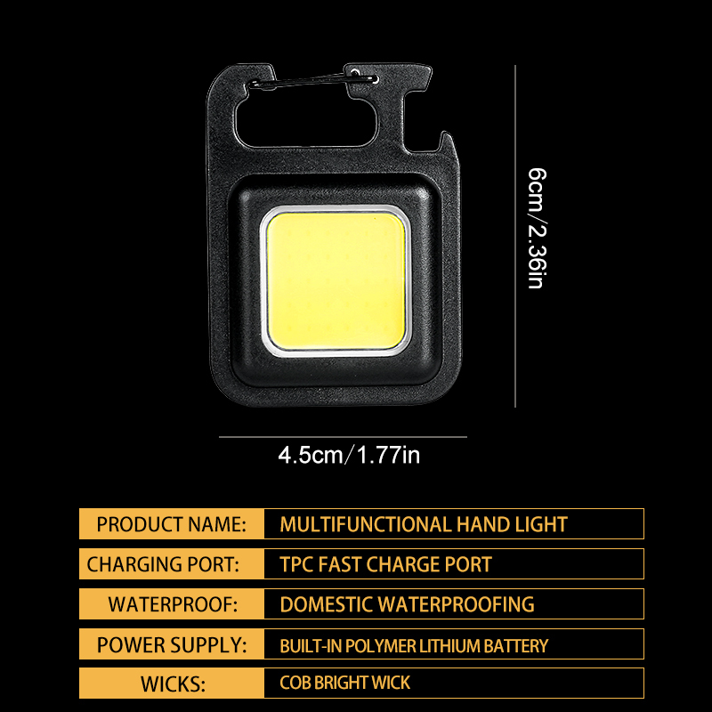 Lampe de poche MINI COB à clé, - Outdoor Lighting Types avis et prix