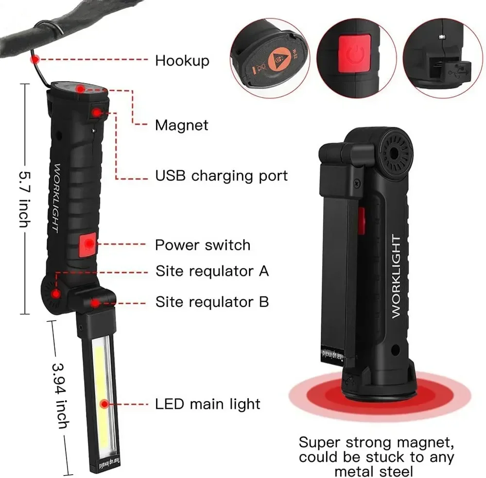 Lampe de poche LED COB, torche - Outdoor Lighting Types avis et prix