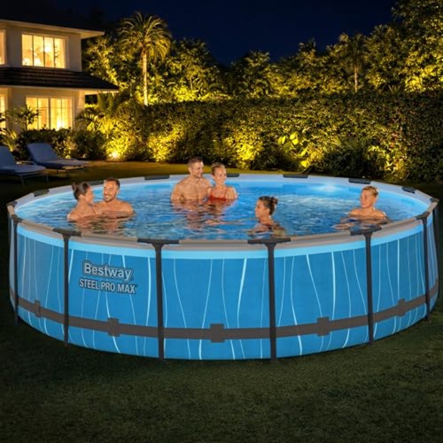Piscine hors sol ronde de 15'  - Outdoor Lighting Around Pool avis et prix