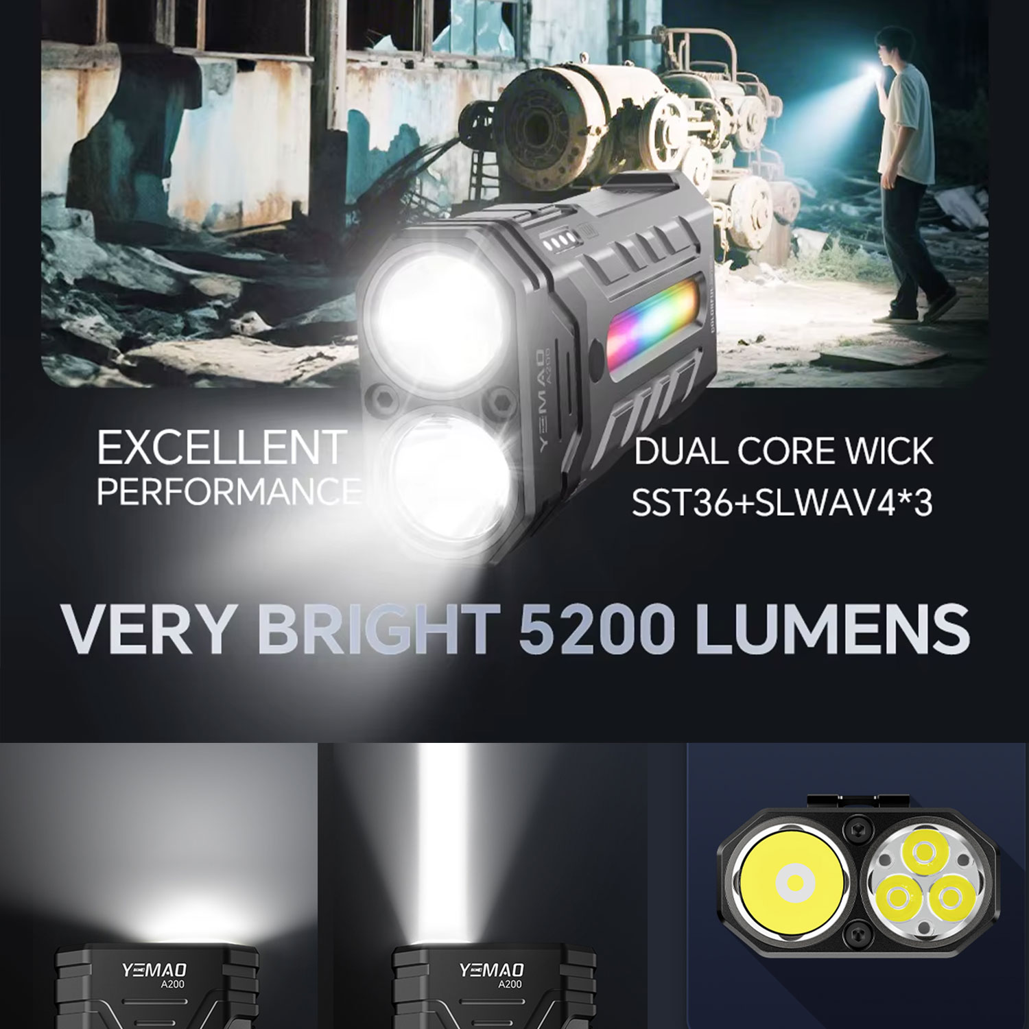 Lampe de poche LED RGB Portabl - Outdoor Lighting Ideas avis et prix
