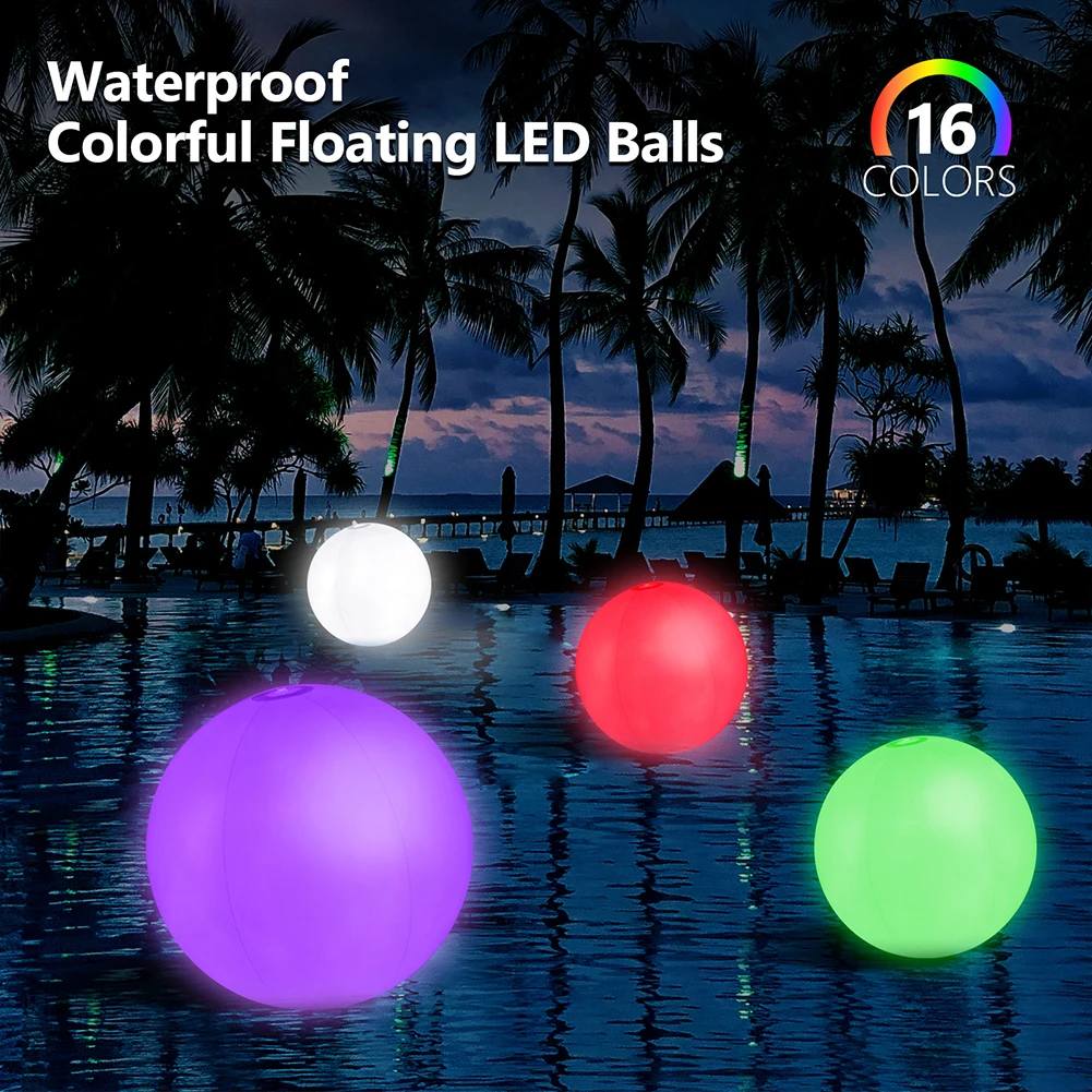 Ballon de plage gonflable lumi - Outdoor Lighting Around Pool avis et prix