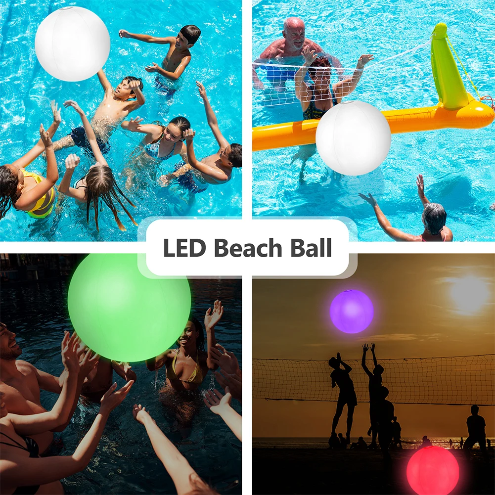 Ballon de plage gonflable lumi - Outdoor Lighting Around Pool avis et prix